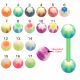 Bio Flex  Tongue Barbell With Floral Design UV Balls