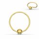 Gold PVD Surgical Steel Flexible BCR Piercing