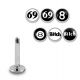 SS Labret with 4mm Number Logo Ball