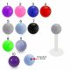 UV Body Jewelry Labret With UV Single Color Fancy Balls