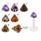Bio Flex Labret With Colorful Wooden Pattern UV Cone