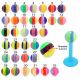 Bio Flex Labret With UV Acrylic Assorted Mix Color Ball