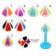 Bio Flex Labret With Colorful Hearts UV Cones