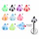 316L Surgical Steel Labret With Colorful Small Dots Design UV Cones