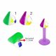 Bio Flex Labret With Colorful Small Squares Inside UV Cone