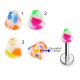316L Surgical Steel Labret With Colorful Jellies Inside UV Cone