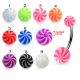 316L Surgical Steel Banana Belly Bar With UV Fancy Beach Balls