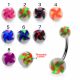316L Surgical Steel Banana Belly Bar With Colorful Windmill Painted UV Ball