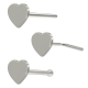 Embossed Heart 925 Sterling Silver Nose Pin