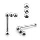 Trendy Three Ball Chain Design 925 Sterling Silver Nose Stud