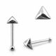 Sophisticated Simplicity Embossed Triangle 925 Sterling Silver Nose Stud