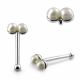 Glamorous Double Pearl 925 Sterling Silver Nose Stud