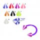 UV Acrylic Circular Barbells with UV Piercing Fancy Cones