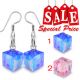 Dangling Square Crystal Beads Costume Earring