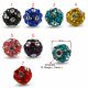 Multi Crystals jeweled 6mm Ferido Ball with Thread
