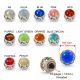 316L Surgical Steel Opal stone With CZ Crystal Jeweled Ball