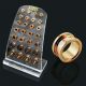 Rose Gold Platted External Screw Fit Ear Flesh Tunnel in Tray