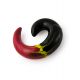 Hand Painted Flame Spiral Ear Taper Expander