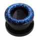 Ear Flesh Tunnel With UV Glitter 3 to 12mm 