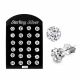 7MM CZ Round Ear Stud in 12 pair Tray