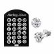 9MM CZ Round Ear Stud in 12 pair Tray