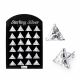 9MM CZ Triangle Ear Stud in 12 pair Tray 