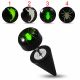 UV & Surgical Steel Spider and Dolphin Logo Fake Ear Plug 