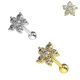 Jeweled Flower Screw Fit Ball Back Tragus Piercing