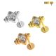316L Surgical Steel Flat Marquise CZ Jeweled Flat-Back Tragus Helix Cartilage Piercing