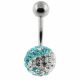 Mix Color Crystal Stone Belly Ring FDBLY045