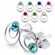 Jeweled Rings Silver Earring