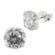 925 Sterling Silver Round CZ Earring