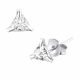 925 Sterling Silver Triangle CZ Earring
