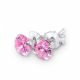 925 Sterling Silver Round Studs With Cubic Zirconia 