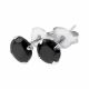 925 Sterling Silver Earrings With Black Zirconia 