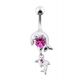Moving Jeweled Dolphin Belly Ring