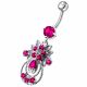 Moving Jeweled Fancy Designed Belly Ring