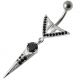 Sharp Weapon Dangling  Belly Ring