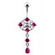 Square Special Dangling  Belly Ring