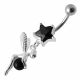 Angel Dangling Star Jeweled Belly Ring