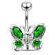 Jeweled Butterfly Belly Button Ring