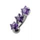 Jeweled Triple Star Belly Ring