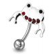 Reverse Bar Frog Non-Moving  Belly Ring