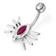 Jeweled Skinny Spider Non-Moving Belly Ring