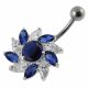 Jeweled Flower Belly Button Ring PBN621