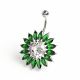 Jeweled SunFlower Non-Moving Belly Ring
