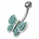 Jeweled Butterfly Navel Belly Ring