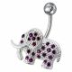 Fancy Jeweled Elephant Non-Moving Belly Ring