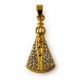 Gold Platted Virgin Mary Jeweled Pendant
