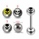 316L Surgical Steel 14Gauge 14mm Length Tongue Barbell With 6mm Alien Logo Ball